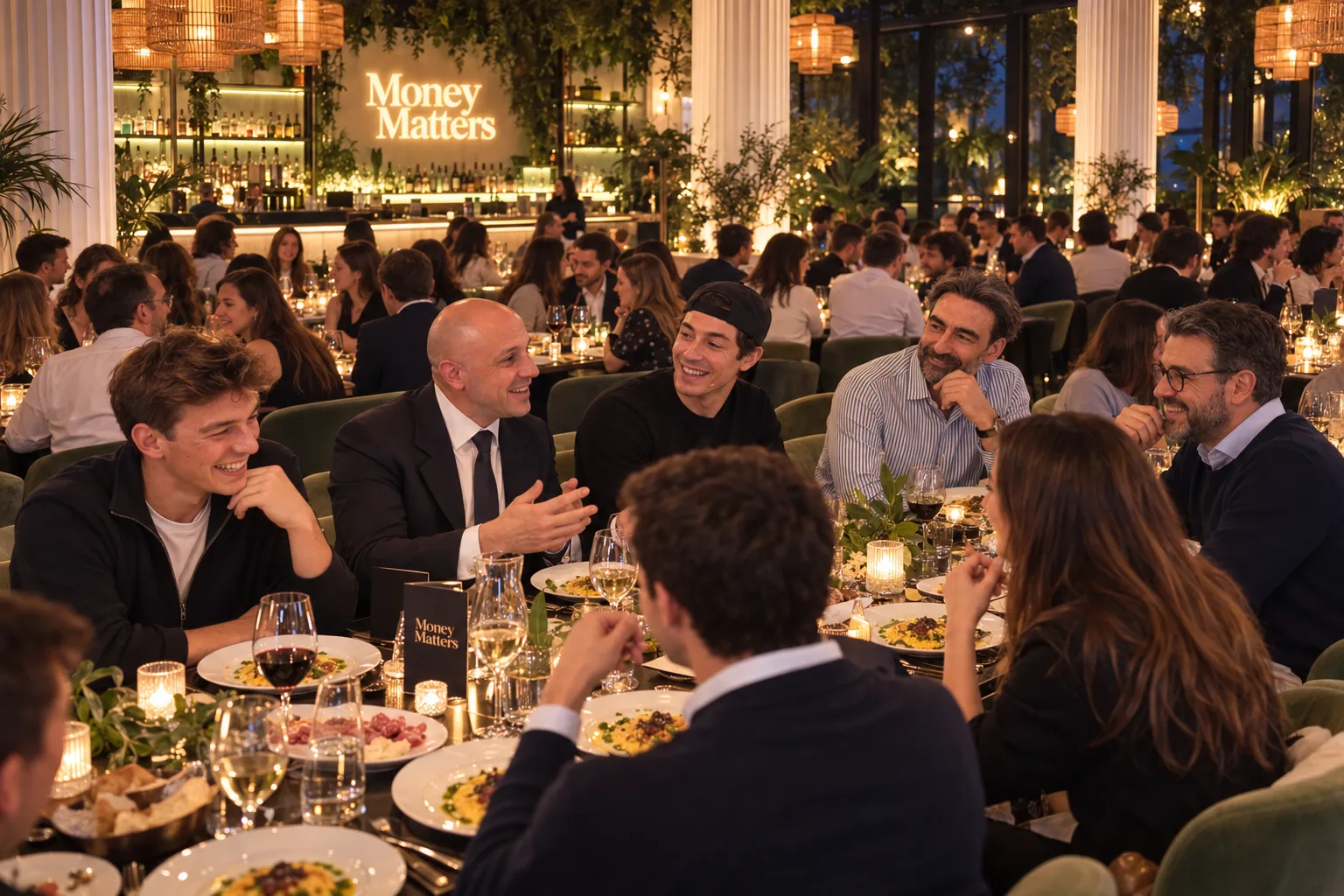 Gli speaker di Money Matters a cena al DOMUS Garden Club