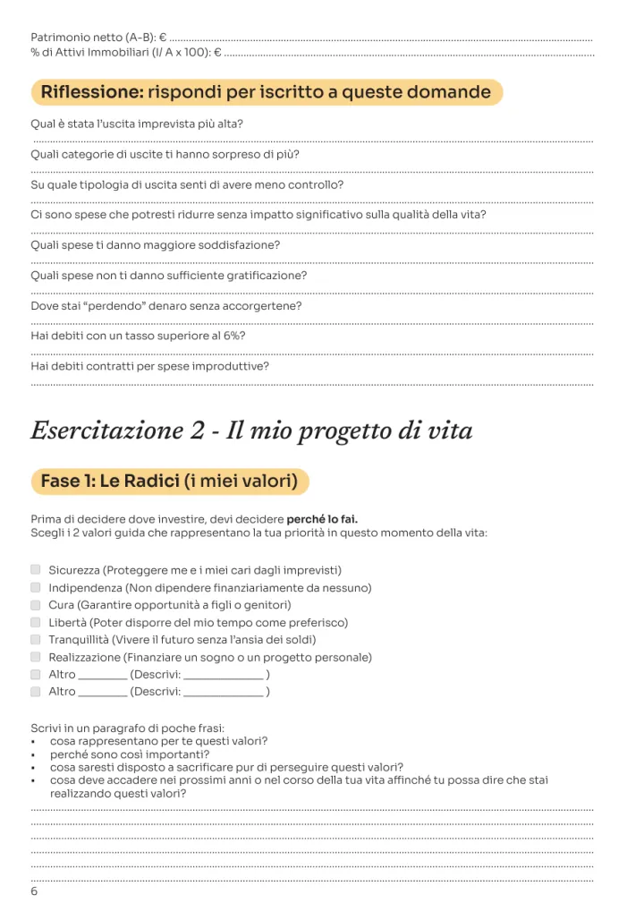 Pagina 6 dell’eserciziario