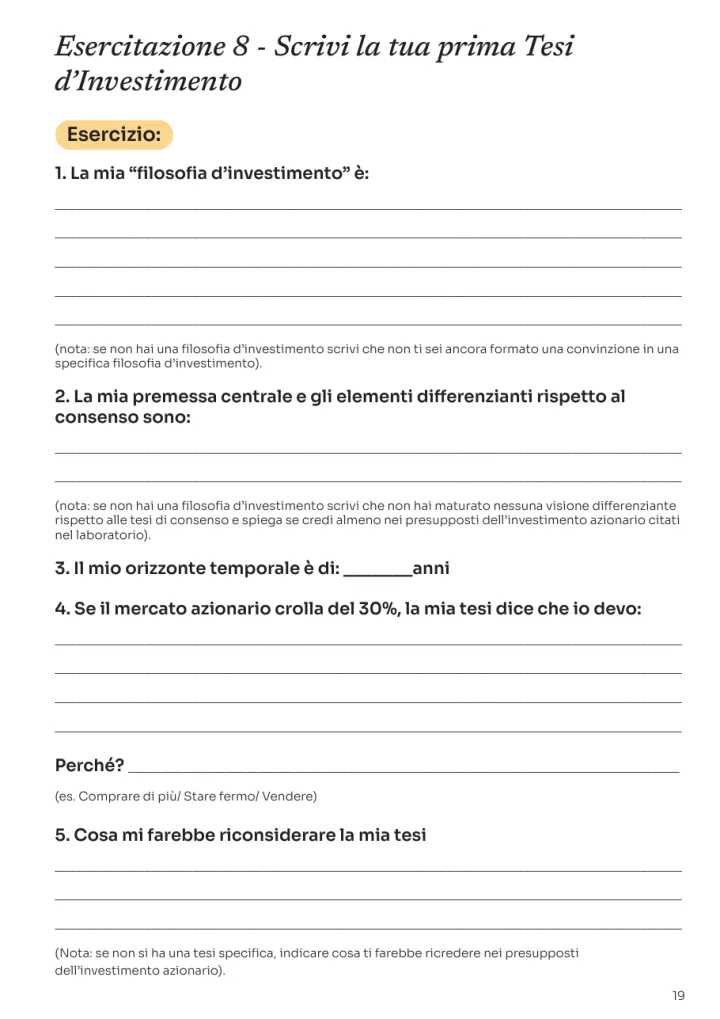 Pagina 19 dell’eserciziario