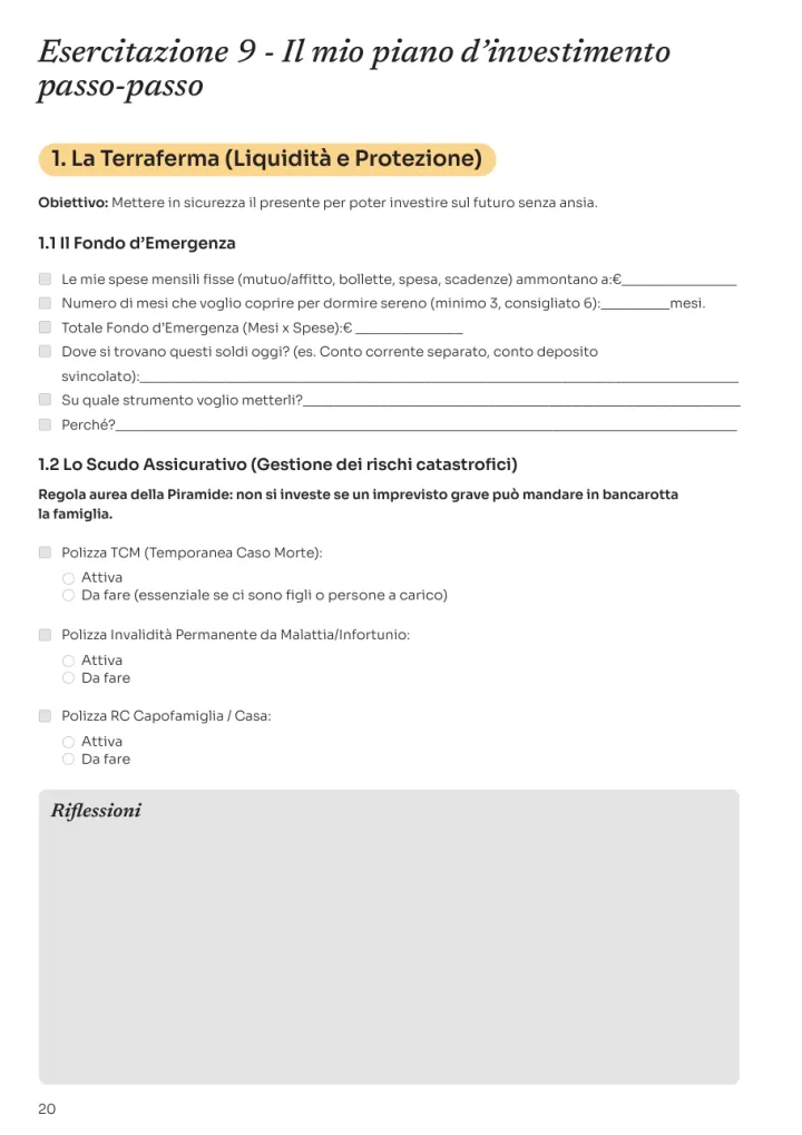 Pagina 20 dell’eserciziario
