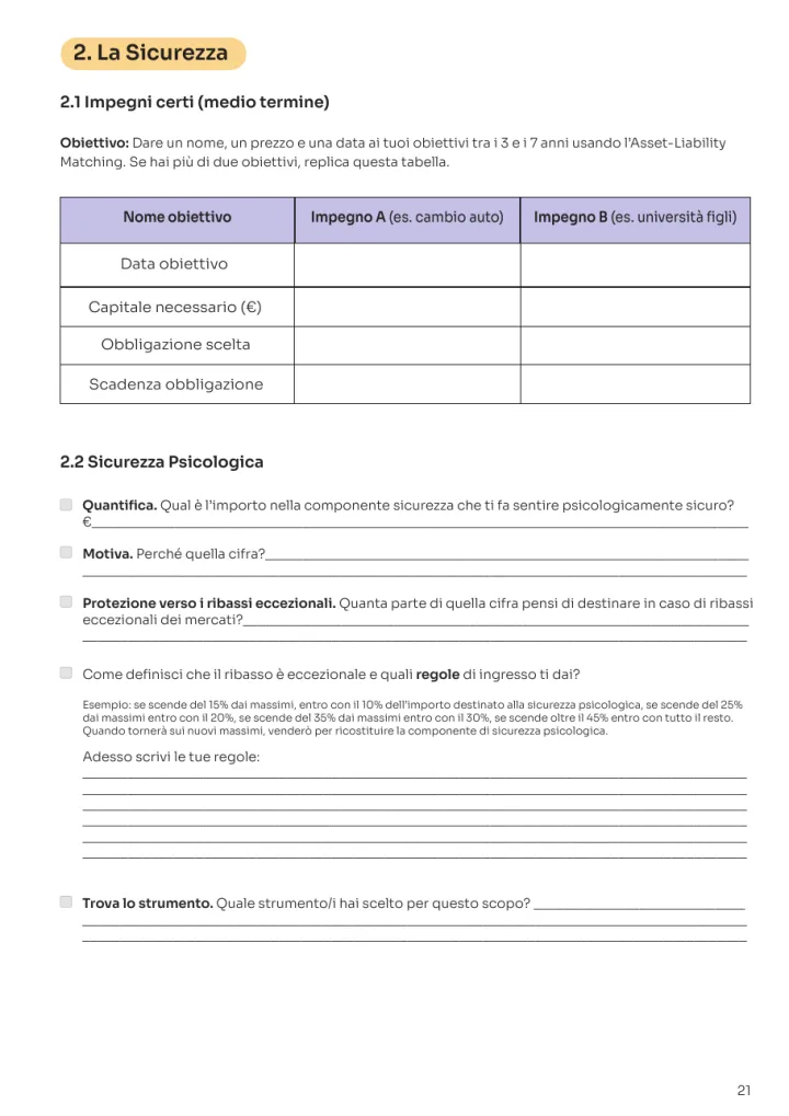 Pagina 21 dell’eserciziario