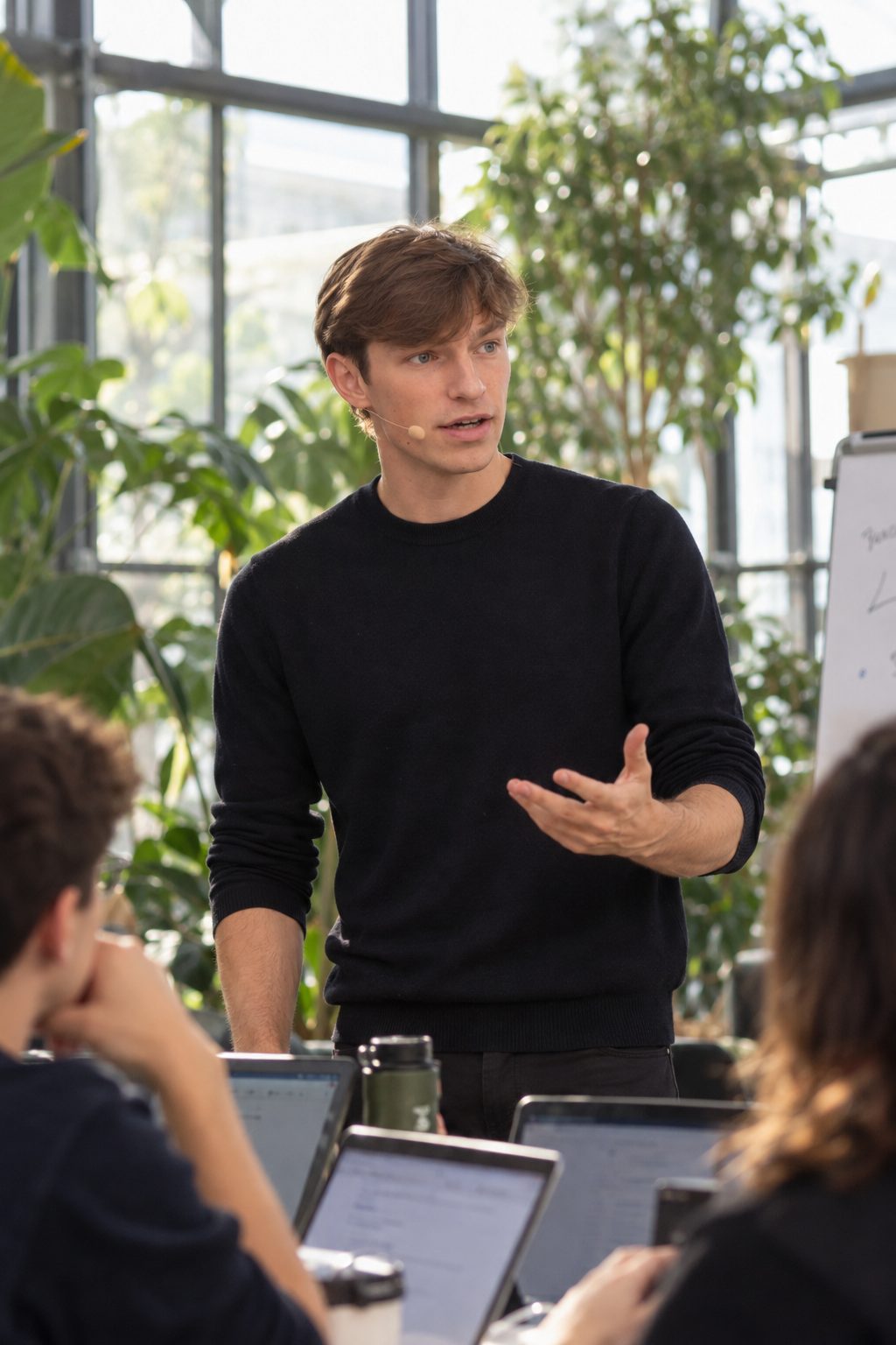 Riccardo Zanetti durante un workshop